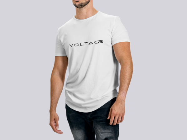 Voltageclothings Men's Printed Round Neck 100% Cotton White T-shirt - Image 3