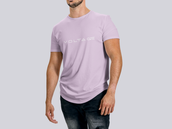 Voltageclothings Men's Printed Round Neck 100% Cotton Purple T-shirt - Image 5