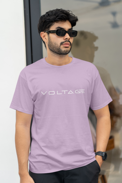 Voltageclothings Men’s Printed Round Neck 100% Cotton Purple T-shirt