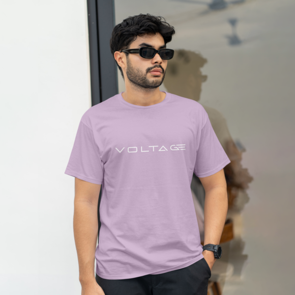 Voltageclothings Men's Printed Round Neck 100% Cotton Purple T-shirt