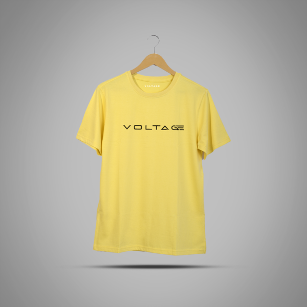 Voltageclothings Men's Printed Round Neck 100% Cotton Lite Yellow T-shirt - Image 4