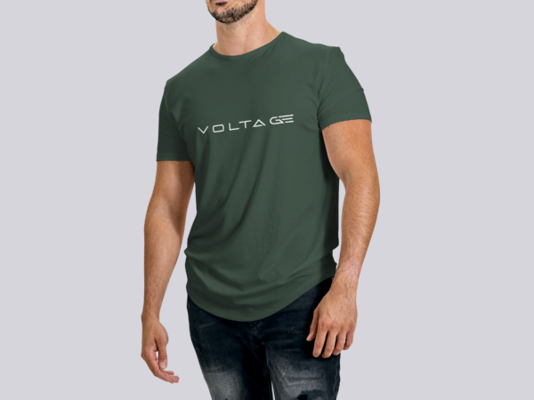 Voltageclothings Men's Printed Round Neck 100% Cotton Cement Green T-shirt - Image 3