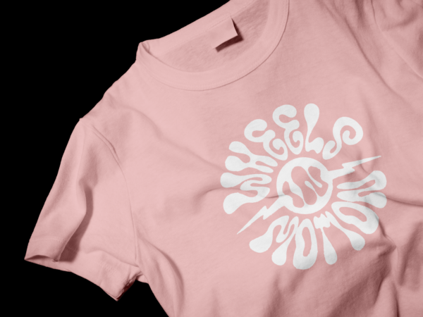 Voltageclothings Women's Printed Round Neck Cotton BabyPink T-shirt - Image 6