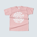 Voltageclothings Women's Printed Round Neck Cotton BabyPink T-shirt - Image 4