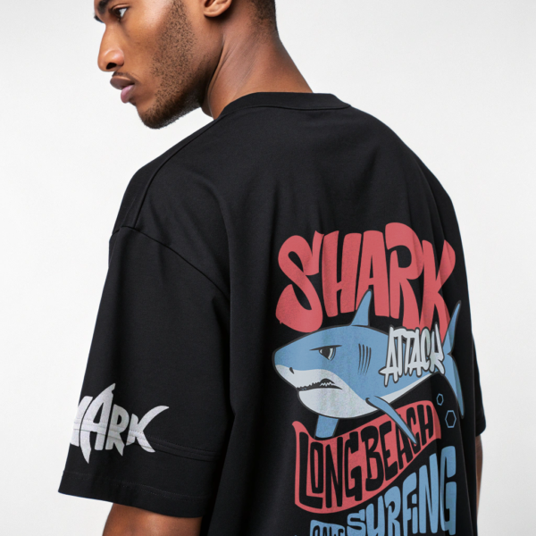 Black VOLTAGE Oversize T-shirt - Image 4